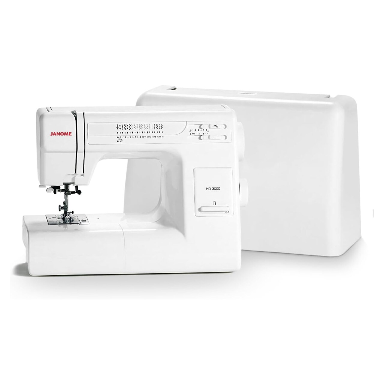 Janome HD3000 Heavy Duty Mechanical Sewing Machine with 18 Stitches & Hard Case